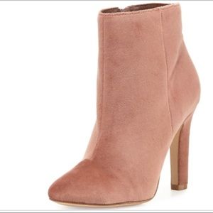 ❤️JOIE 💕BLUSH PINK VELVET BOOTIES
